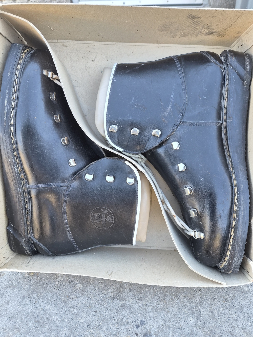 Mark 1 Kandabar Yugoslavian Vintage Leather Lace-Up Double Boots